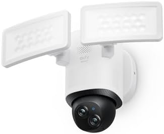 eufy Security Floodlight Camera E340 Wired, 360° Pan and Tilt, 24/7 Recording