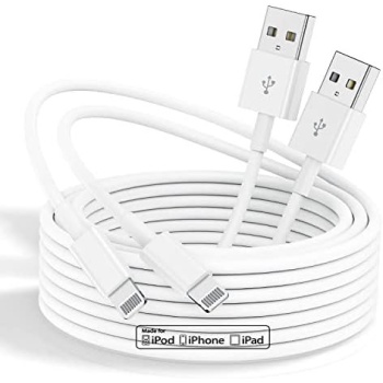 QZIIW Apple MFI Certified iPhone Charger Cable 6 Ft, 2Pack Extra Long USB