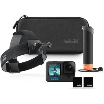 GoPro HERO12 Black + Accessories Bundle, Includes Handler + Head Strap 2.0 +