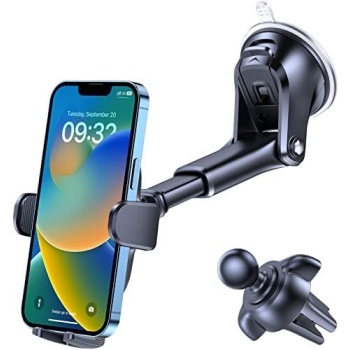 OQTIQ 3-in-1 Suction Cup Phone Holder for Windshield/Dashboard/Air Vent